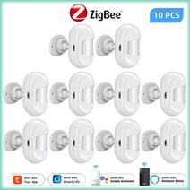 무선초인종 무선차임벨 도어벨 Tuya Zigbee 미니 스마트 PIR 모션 인체 적외선 도난 앱 라이프 알렉사, 8.1pcs