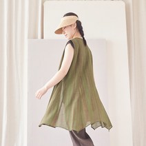 생활한복 개량한복 절복 법복 천연염색 초록 삼베 조끼