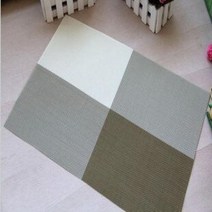 비트라테이블 A1463 크리에이티브 패션 PVC 식탁 매트 그리드 플레이트 보울 008 패드, khaki