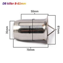 오토바이 배기 파이프 이스케이프 모토 머플러 51mm 60mm S1000RR Z900 NVX 125 GSXR600 TMAX 530 Scooter Cafe Racer FZ6 Pit, DB killer B-60mm