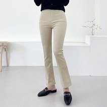 쏘옷 여성용 스판 허리 밴딩 부츠컷 팬츠