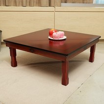 단청공예 포치 정사각 60x60 교자상 (착불), 엔틱