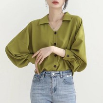 위위브렌 여성 우아한 긴팔 셔츠 블라우스