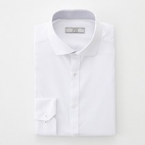 에스티코 화이트 슬림핏 도비스트라이프 셔츠