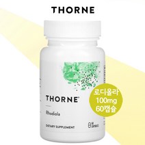 쏜리서치 로디올라 100mg 60캡슐 홍경천 세로토닌 도파민 노르에피네프린, 1개, 기본
