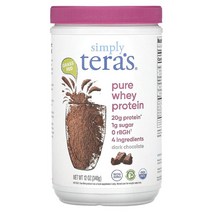 Teras 웨이 Grass Fed 순수 유장 단백질 공정 즉시출고 무역 다크 초콜릿 코코아 12 oz(340g)Teras Whey