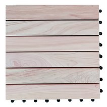 편백숨 옹이없는 편백나무원목 조립마루 300x300mm, 1개, 일자형