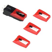 비닐 레코드 플레이어 바늘 유니버설 교체 스타일러스 바늘 턴테이블 카트리지 LP 이온 젠슨 녹음 플레이어, 하나, 보여진 바와 같이