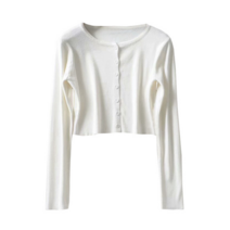 볼레로 가디건 거즈 여름 여름용 부클 반팔 린넨 로브 롱 어깨숄 플리츠 한국 스타일 o-넥 짧은 니트 스웨터 여성 얇은 카디건 패션 오픈 프론트 버튼 반팔 태양 보호 크롭 탑
