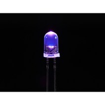 아두이노 LED(5파이 5mm 고급 고휘도 투명 보라색 LED Violet 발광다이오드), 묶음(100개)