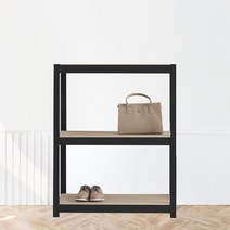 베란다선반 팬트리장 철제수납장 3단 1100 x 400 x 900, 블랙