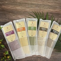해맑음 수제 귀리 국수 5종 (단호박 자색고구마 들깨 새싹 귀리) 200g x 3봉/선물세트, 자색고구마 국수 3봉