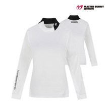 마스터바니에디션 골프 masterbunnyedition여성 슬릿 하이넥 긴팔이너티셔츠 M421A3TI061_WH., 001, WH