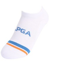 PGA TOUR&LPGA 여성 로고포인트 노쇼 양말S(L205AO606P), BLAKC