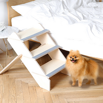 제미나 원목 강아지 고양이 애견 계단 3단 스텝 사다리