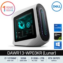 DELL 에일리언웨어 오로라 R13 데스크탑 PC DAWR13-WP03KR Lunar i7-12700KF DDR5 32GB 512GB+2TB RTX3070T, 단일속성