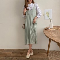마롱패션 모닝 끈 블랙 크림 민트 여성 봄 여름 원피스