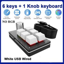 매크로키보드 미니 키 노브 맞춤형 게임용 프로그래, 없음, 없음, 미국+USB 6 Keys 1 Knob