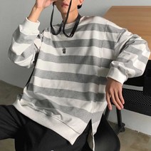 이지핏 봄가을 라운드넥 스트라이프 맨투맨 박시 커플 코디 남자대학생데일리룩 오버핏맨투맨 스트라이프맨투맨 남자옷쇼핑몰 가을긴팔티셔츠 라운드넥맨투맨 남자친구생일선물 캐주얼남친룩코디 박시커플룩맨투맨 귀여운남친룩패션