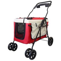 치와와 반려견캐리어 웰시코기 애완견트레일러 진돗개 개유모차 작은개 2in1레드, 상세페이지 참조