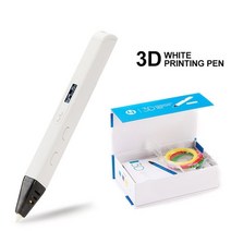 3D펜 무선 필라멘트 DEWANG 3d 펜 전문 세트 PLA/ABS 필 라 멘 트 프린터 OLED 전문가 youtuber sango 고온 펜과 동일스크린 PR800A USB Cou, [02] White Pen, [03] EU