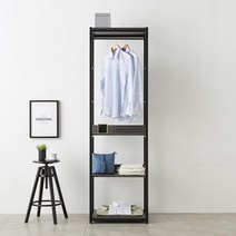 ㄷ자 드레스룸 시스템 상하의 이단행거(60cm 5색) 고급 가구 옷방 명품 장, 애쉬
