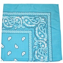 Qraftsy 폴리에스터 사계절용 멀티 반다나 - 페이즐리 및 단색 - 팩, Paisley Turquoise