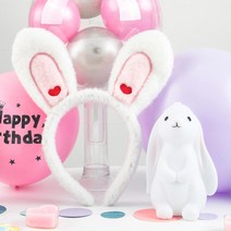 바니걸 토끼머리띠 화이트 연극소품 할로윈장식 생일파티 응원머리띠 홈파티