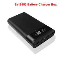 빠른 충전 18650 보조베터리 20000mAh USB 유형 C 5V 케이스 배터리 충전 저장 상자 아이폰 Xiaomi 화웨이, Black