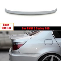 bmw 5 시리즈 e60 2005-2008 frp 도색되지 않은 회색 트렁크 스티커 맞춤형 스포일러 을위한 후면 트렁크 스포일러 윙, 없음