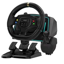레이싱휠 유로트럭핸들 DOYO Volante-게임 레이싱 스티어링 휠 파라 Xbox One/플레이 스테이션 4/ 시리즈, 한개옵션1, 01 Black
