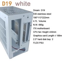 PC 케이스 k39 d19 a39 ht mini itx a4 섀시 게임 컴퓨터 지원, d19 화이트, D19 white V2