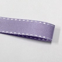 카네이션리본 선물포장리본 꽃포장리본 골지 스티치 리본 (폭 5mm 길이90m)(폭 10mm/15mm 길이 45m), 49(연보라+화이트스티치), 10mm