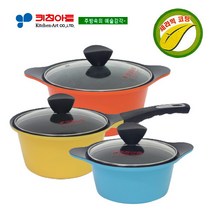 키친아트 줄리엣 칼라세라믹냄비 3종(A)SET(16+18+20), 단품