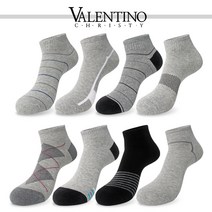 발렌티노 양말 8켤레 set 국산 남자 땀흡수 뽀송 순면99% 피부접촉면 100% 모던베이직 데일리 단목