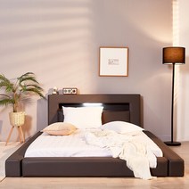 버드 저상형침대 오픈 LED형 퀸(Q) 프레임, 크림