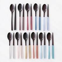옻칠수저세트 나무 수저세트 11color 신혼부부 커플 수저세트 1개, 1. 베이직