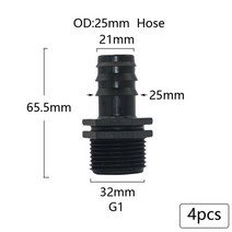 점적 호스 실리콘 고무 물 수도꼭지 편사 해빙기 고압1/2 3/4 1 인치 암나사-1/2 정원 호스 바브 커넥터 16, 16P