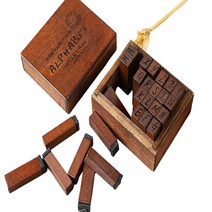 스탬프 알파벳 네임 영어 우드 이름 빈티지 다꾸, 대문자CJ004748