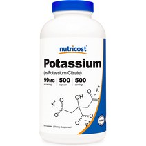 [솔라레이칼륨포타슘99mg200베지캡슐] 포타슘 시트레이트 500캡슐 1병, 단품, 단품