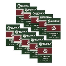 Chandrika 아유르베다 허브 및 식물성 오일 비누 74.8g2.6온스 10개 케이스