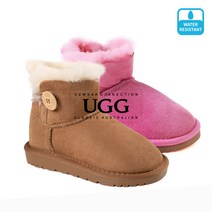 UGG 정품 숏 어그 오즈웨어 방수 키즈 미니 버튼 클래식 퍼안감 겨울 털 부츠 슈즈 방한 신발 방한화 털신 3컬러 알지알지몰