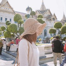 해외 휴양지 여행용 밀집모자 버킷햇 스타일 UV차단 코디 데일리 봄여름 나들이 벙거지