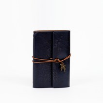 히어로피플 친환경 크라프트 종이 가죽 드레스 나비 노트, 블루