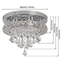 현대 크리스탈 샹들리에 천장 램프 크롬 플러시 마운트 조명 Luminarias 식당 Plafon Led Lamparas Lampara Techo Nordica, 16.dia 30cm B  웜 화이트