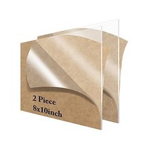 2피스 20.3 x 25.4cm8 x 10인치 투명 아크릴 시트 빈 아크릴 표지판 0.3cm18인치 두께 3mm 플렉시 글라스 웨딩 테이블 번호 아크릴 테이블 표지판 캘리그래피 및, 8 x10 x 3mm, 2