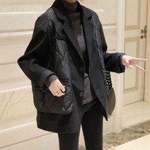 여성 레이어드 웰론 패딩 누빔 퀄팅 패딩점퍼 데일리룩 빠른배송J221011002