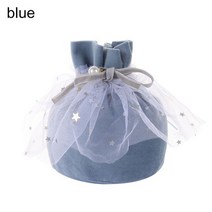 초콜릿 포장 박스 귀여운 토끼 귀 선물 가방 flannelette 부활절 사탕 발렌타인 39 s 날 결혼식 생일 보석 주최자, d1-블루 -15.5x13.5cm