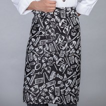주방장 쉐프 셰프 허리 앞치마 반치마 바리스타 일식 요리사 롱, 기본