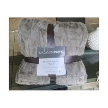 Madison Park 매디슨 파크 러쉬드 롱 퍼 던지기 그레이 50인치 x 60인치 102167